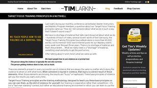TARGET FOCUS TRAINING PRINCIPLES IN A NUTSHELL - Tim Larkin
