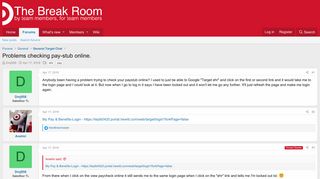 Problems checking pay-stub online. | The Break Room
