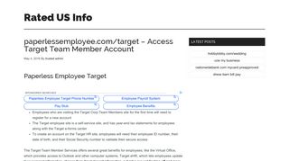 paperlessemployee.com/target - Access Target Team Member Account