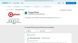 Top 23 Reviews and Complaints about Target Photo