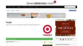 Target.com down? Current outages and problems | Downdetector