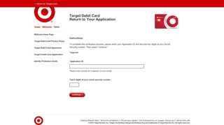 Target : REDcard:Complete Your Target Debit Card Application