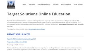 Target Solutions Online Education – Region XI Chicago EMS