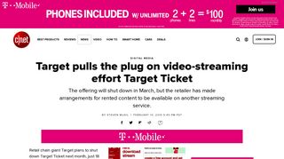 Target pulls the plug on video-streaming effort Target Ticket - CNET