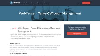 WebCenter - TargetCW Login Management - Team Password Manager