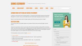 German Banks with English Service in Germany - Banks Germany