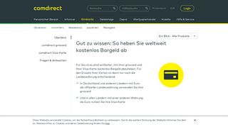 Bargeldversorgung | comdirect.de