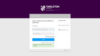 Tarleton Academy: Login