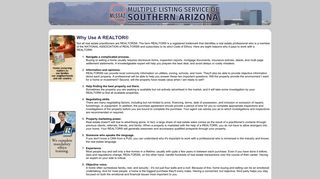 MLS of Southern Arizona - Why Use A REALTOR?