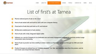 Tarnea technology solutions - Platfotm and Services