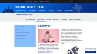 Child Support - Tarrant County
