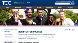 Register for Courses - Tarrant County College