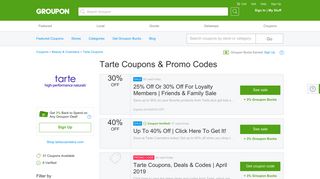 40% off Tarte Coupons, Promo Codes & Deals 2019 - Groupon