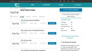 tarte Promo Codes & Coupons - Ultimate Coupons