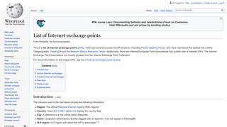 List of Internet exchange points - Wikipedia