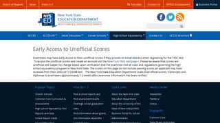 Early Access to Unofficial Scores | Adult Career and Continuing ...
