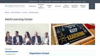 Adult Learning Center | Community | CSI CUNY Website