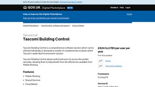 Tascomi Building Control - Digital Marketplace