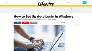 How to Auto Login to Windows - Lifewire