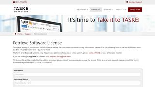 TASKE Software License | Call Center Software - TASKE Technology