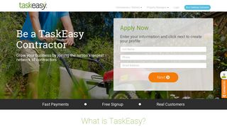 TaskEasy. The easiest way for contractors to get customers!