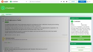 Do not sign up as a Tasker : TaskRabbit - Reddit