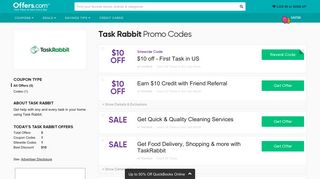 $10 off Task Rabbit Promo Codes & Coupons 2019 - Offers.com