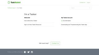I'm a Tasker – TaskRabbit Support