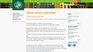 How do I access TaskStream? | Cleveland State University