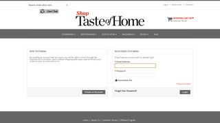 Shop Taste of Home - Customer Login