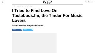 I Tried to Find Love On Tastebuds.fm, the Tinder For Music Lovers - VICE