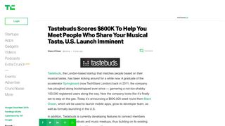 Tastebuds Scores $600K To Help You Meet People Who Share Your ...