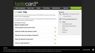 tastecard+ FAQs | tastecard plus Help