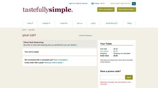 your cart | Tastefully Simple