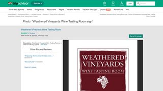 Weathered Vineyards Wine Tasting Room sign - Picture of Weathered ...
