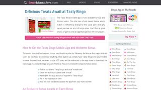 Tasty Bingo Mobile App – For iPad, iPhone and Android