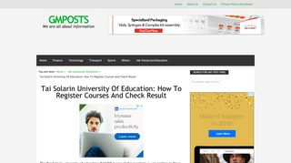 Tai Solarin University Of Education: How To Register Courses And ...