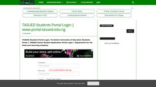 TASUED Students Portal Login | www.portal.tasued.edu.ng ...