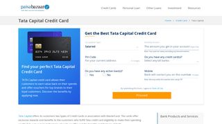 Tata Capital Credit Card - Paisabazaar.com