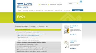 FAQs for Home Loans - Tata Capital | Tata Capital HFL | Home loans