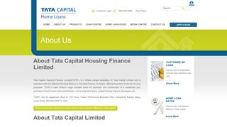 About Us - Tata Capital | Tata Capital HFL | Home loans