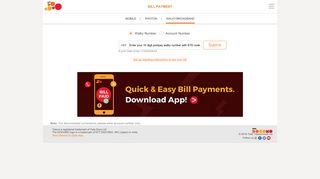 Broadband/Walky Postpaid Bill Payment online - Tata Docomo