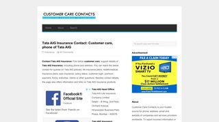 Tata AIG Insurance Contact: Customer care, phone of Tata AIG ...