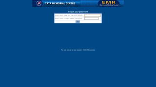 Forgot password? - Tata Memorial Hospital-Electronic Medical Record