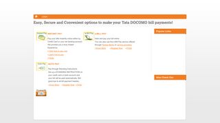 Tata Teleservices :: Tata DOCOMO - BillDesk