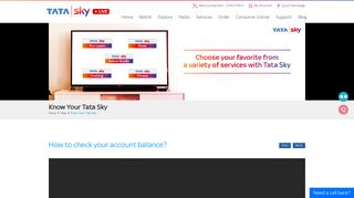 How to Check Your Account Balance Using Tata Sky Remote | Tata Sky