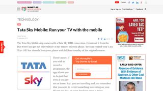 Tata Sky Mobile: Run your TV with the mobile - Moneylife