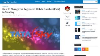 How to Change the Registered Mobile Number (RMN) in Tata Sky