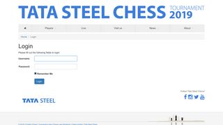 Login - Tata Steel Chess