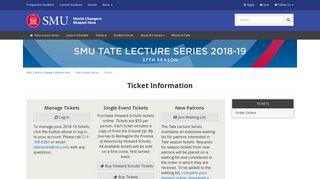 Ticket Information - SMU